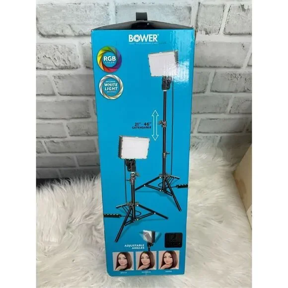 BOWER® SMART PHOTOGRAPHY SERIES 2-PACK CREATOR LIGHT KIT Tripods - Picture 4 of 5